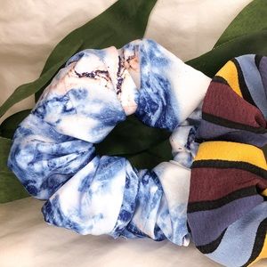 Blue Marble scrunchie